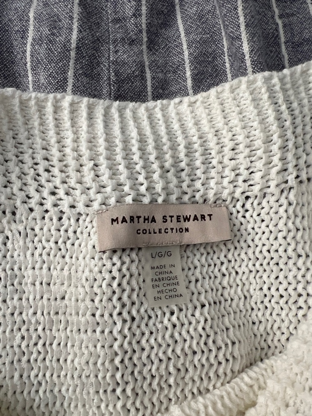 Martha Stewart Gray Pinstripe Elastic-Waist pants and shirt set - Picture 2 of 6